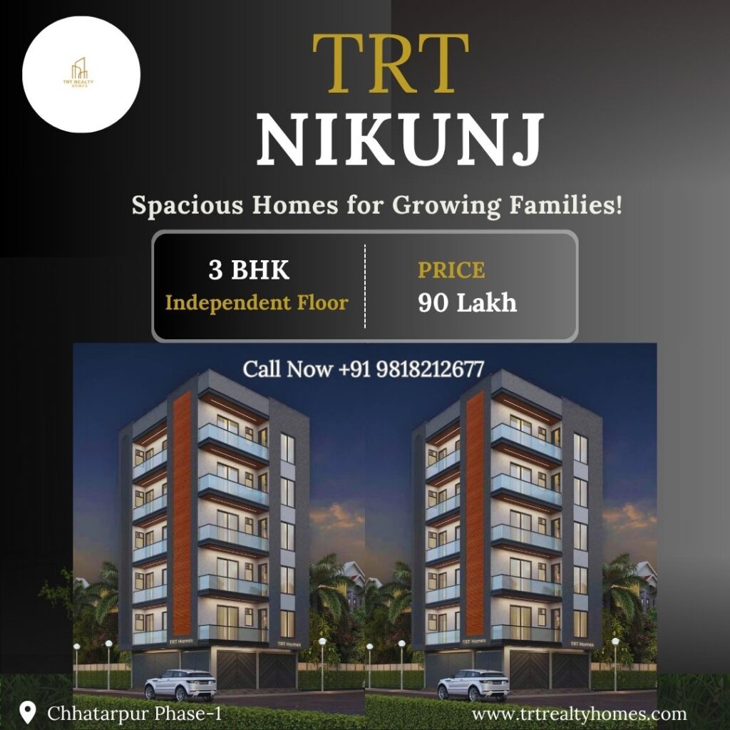 3BHK Independent Floors in Chhatarpur, South Delhi